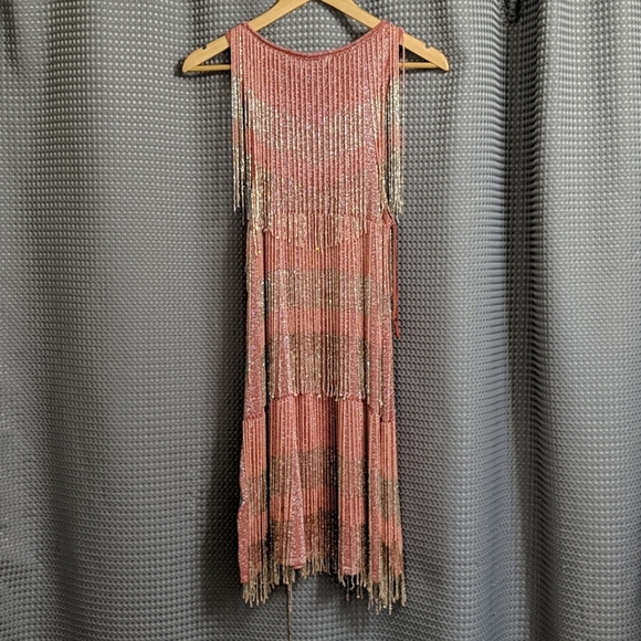 Zara Limited Edition Beaded Fringe Dress Small - Picture 7 of 9